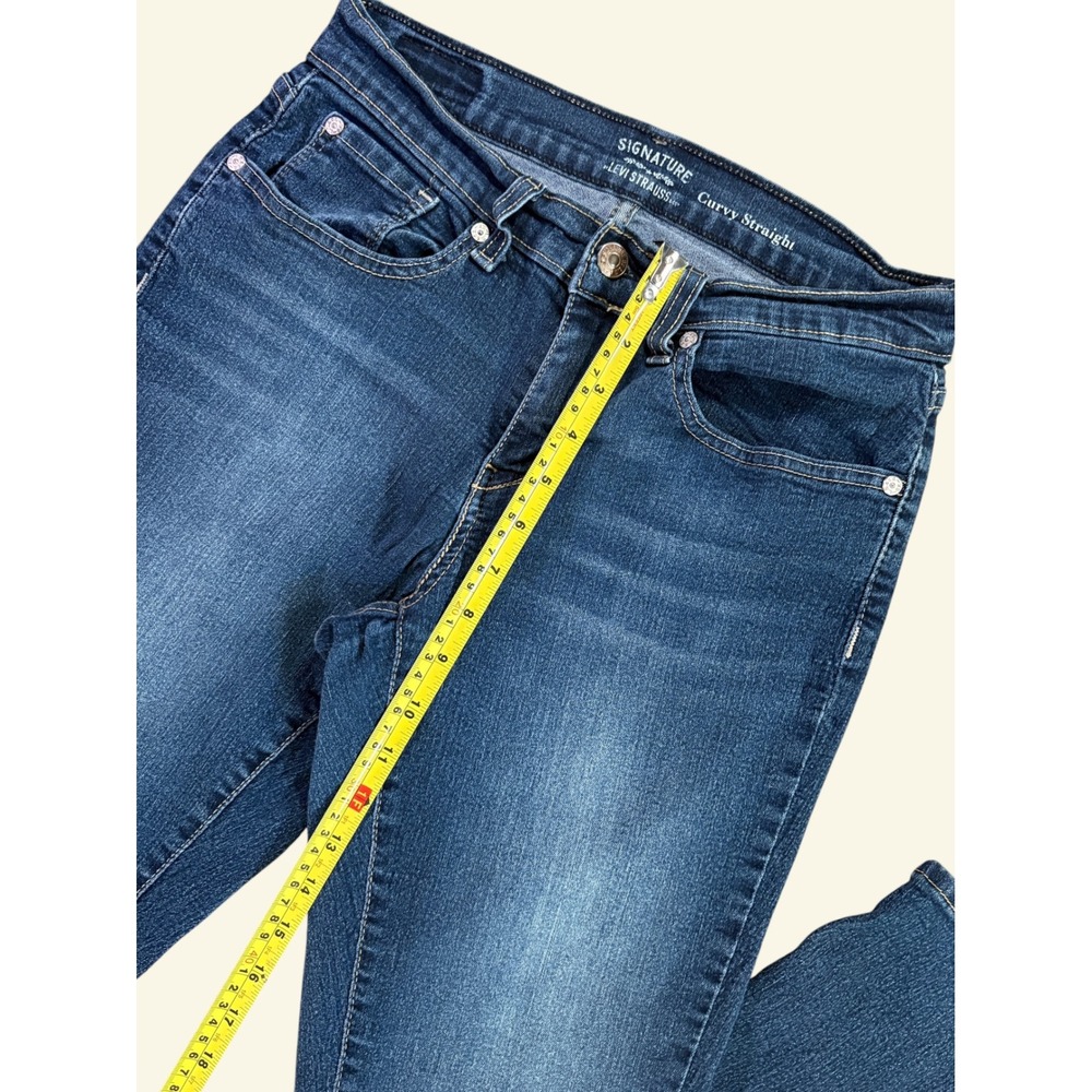 Levi Strauss Signature Curvy Straight Women's Stretch Jeans Size 10M - Picture 4 of 10